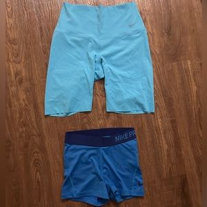 Nike Blue Athletic Shorts Set